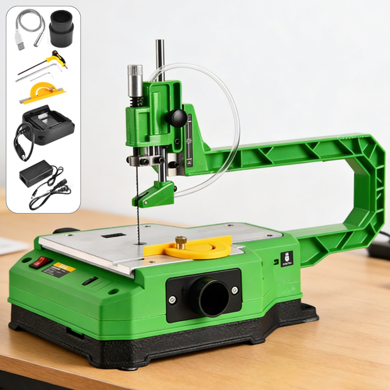 Mini Table Saw For Woodworking - Elektrische Tisch-Kurvenstichsäge, Steck-/Akku-betrieben, Multifunktionale Stichsäge, Kleine