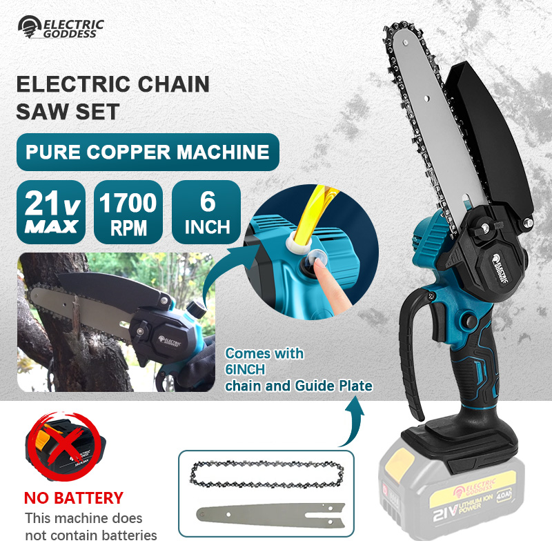 Mini Electric Chainsaw 6 Inch - 1700 U/min 6 Zoll Mini Akku-Kettensäge