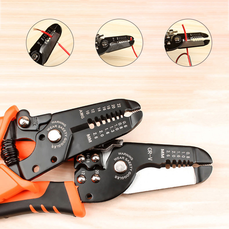Automatic Wire Stripper Cutter - 175mm Abisolieren Crimpen Zangen Abisolierzange Multi