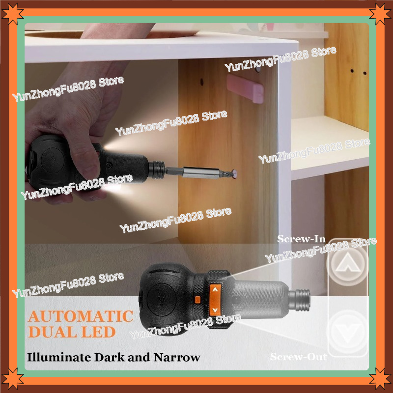 Electric Screwdriver Rechargeable Usb - 4V Elektrischer Schraubendreher, 400 U/min, 3-stufig