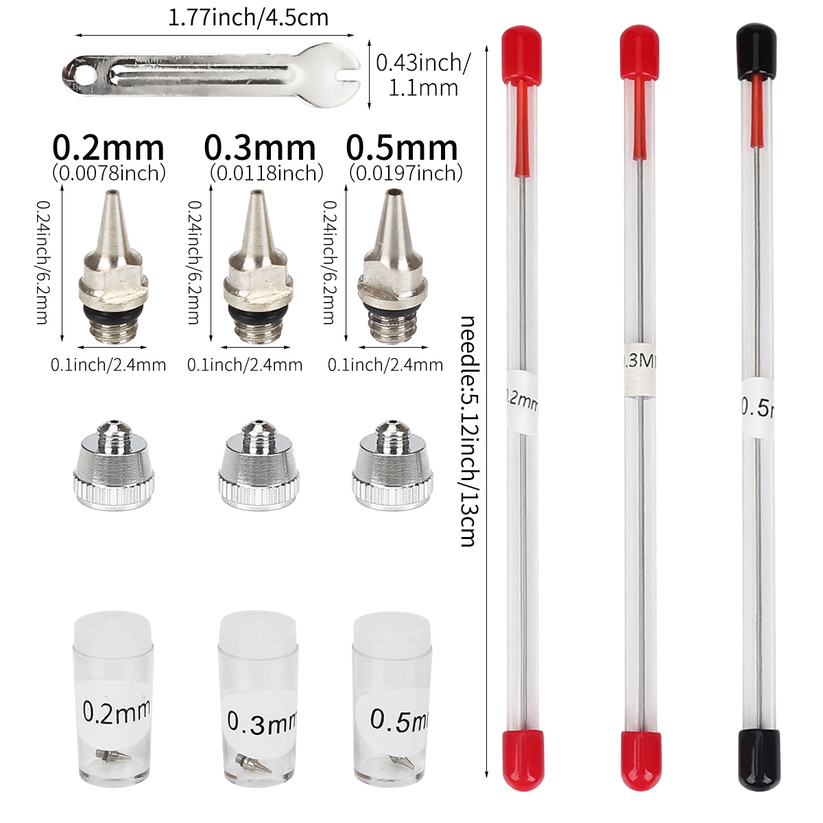 3 teile/satz 0,2/0,3/0,5mm Air – Airbrush Kit With Mini Compressor Bewertung und Preis