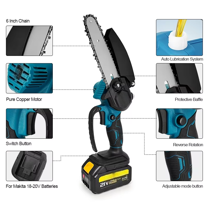 1700 U/min 6 Zoll Mini Li-Ion  – Mini Electric Chainsaw 6 Inch Bewertung und Preis
