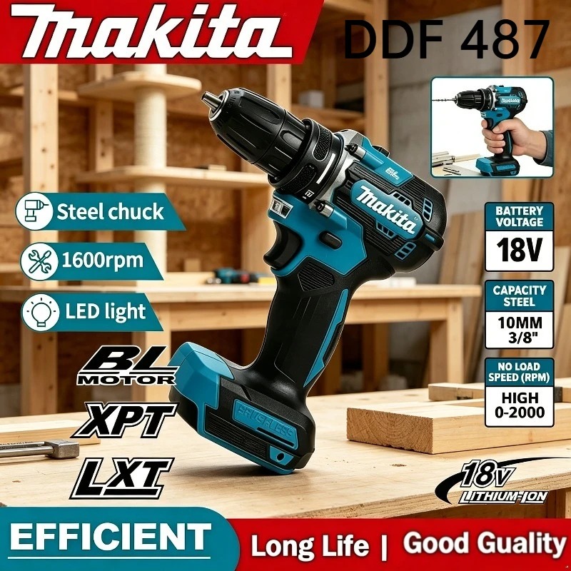 Makita DDF487 18V Bürstenloser – Brushless Cordless Electric Drill 18V Bewertung und Preis