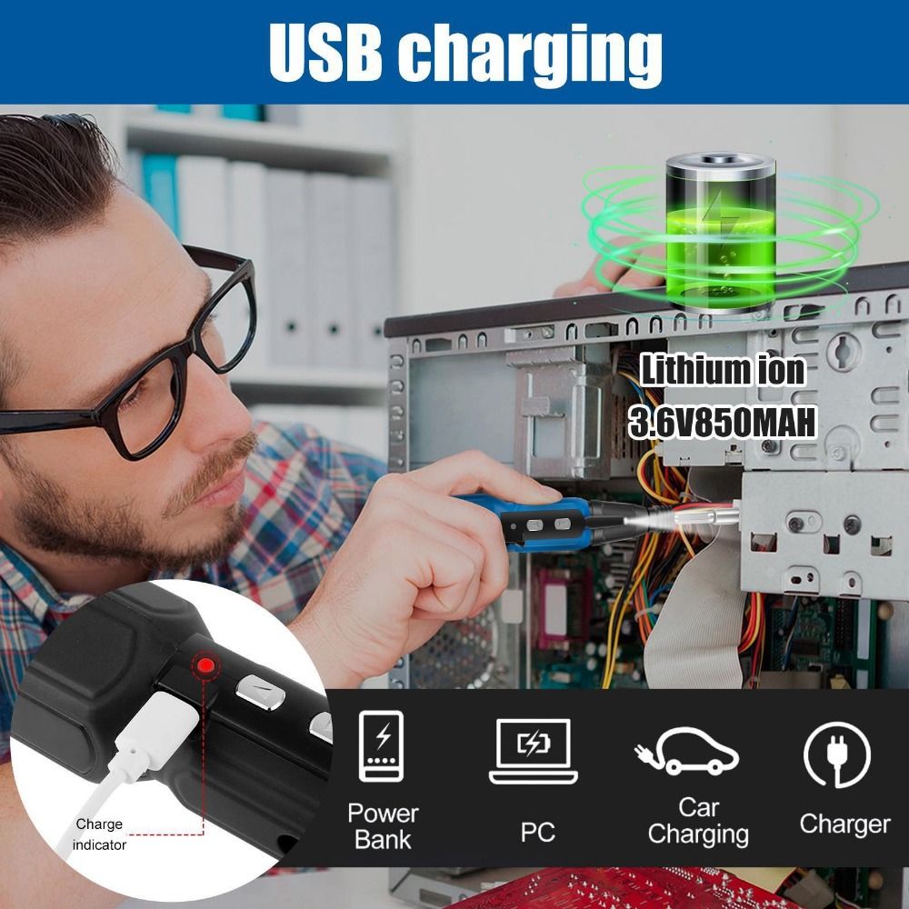 3,6 V Elektroschrauber mit LED – Electric Screwdriver Rechargeable Usb Bewertung und Preis