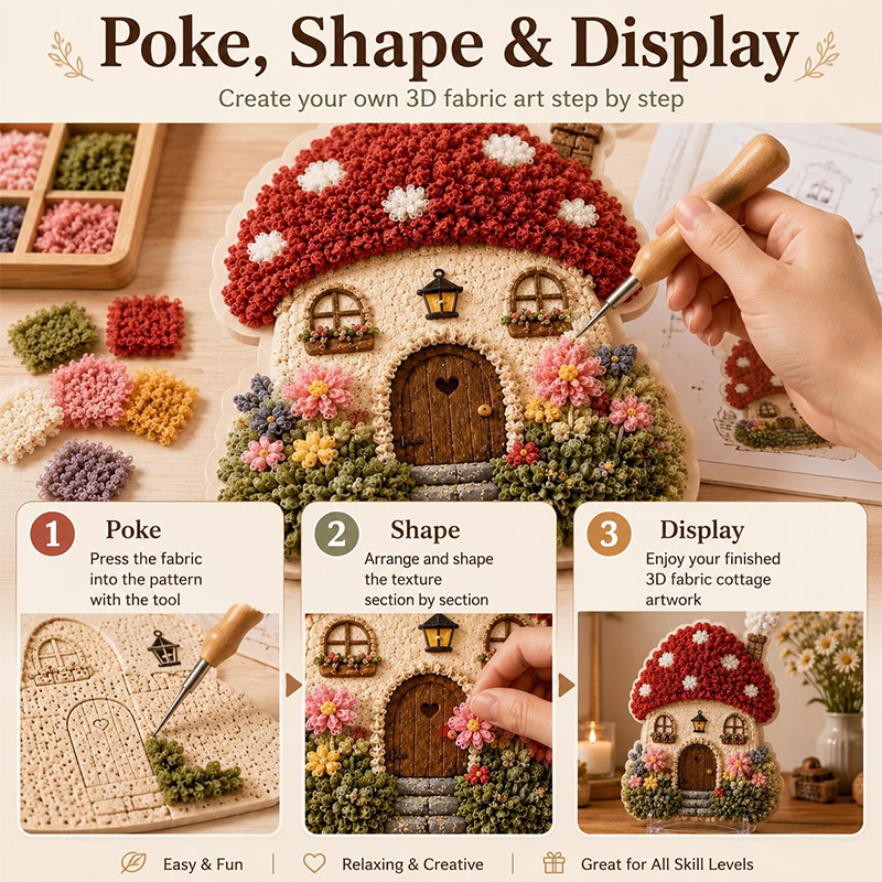 3D Pilzhaus Poke Art DIY-Set S – Hand Tools Bewertung und Preis