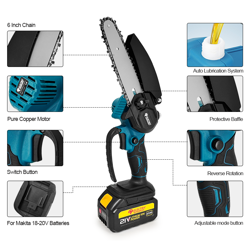 1700 U/min 6 Zoll Mini Akku-Ke – Mini Electric Chainsaw 6 Inch Bewertung und Preis