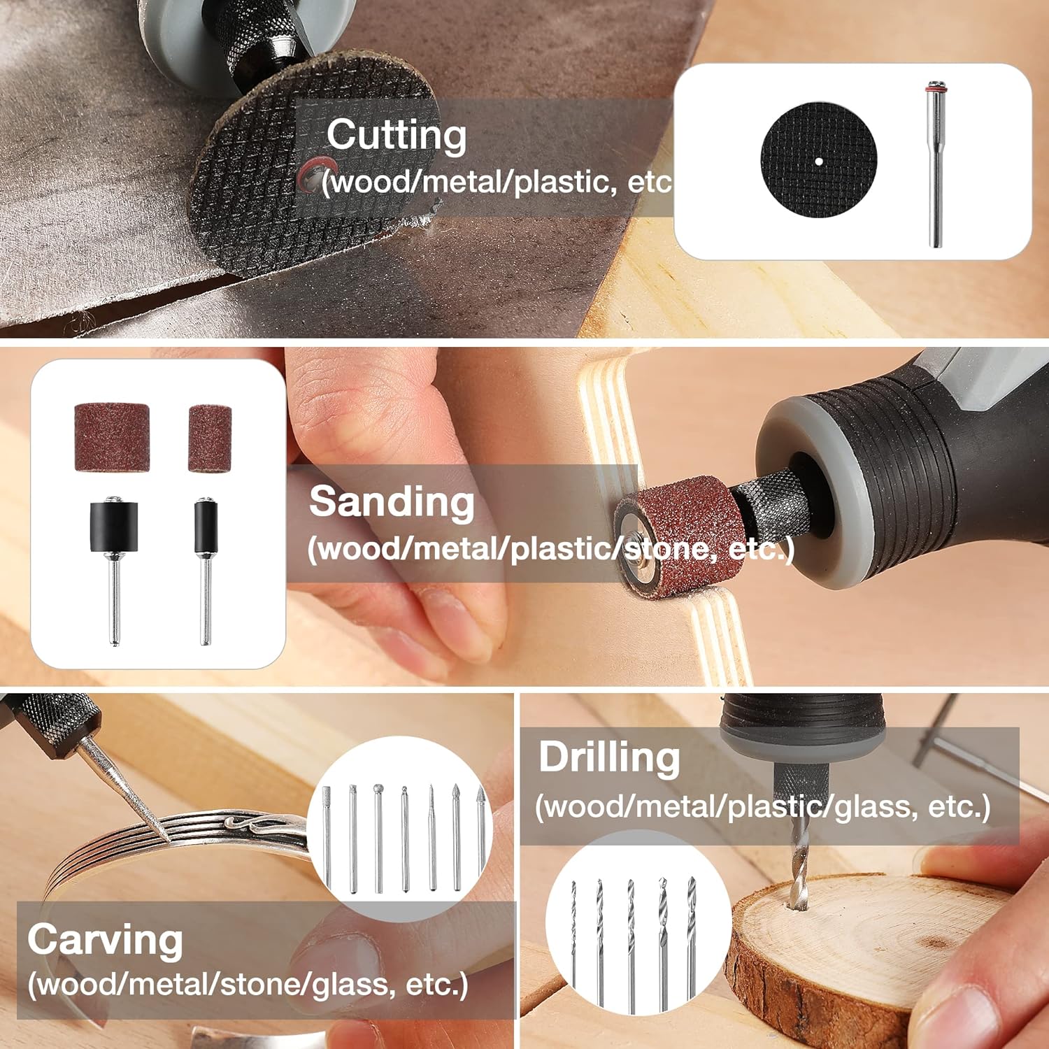 Kabelloses Mini-Rotationswerkz – Cordless Rotary Tool Kit Accessories Bewertung und Preis