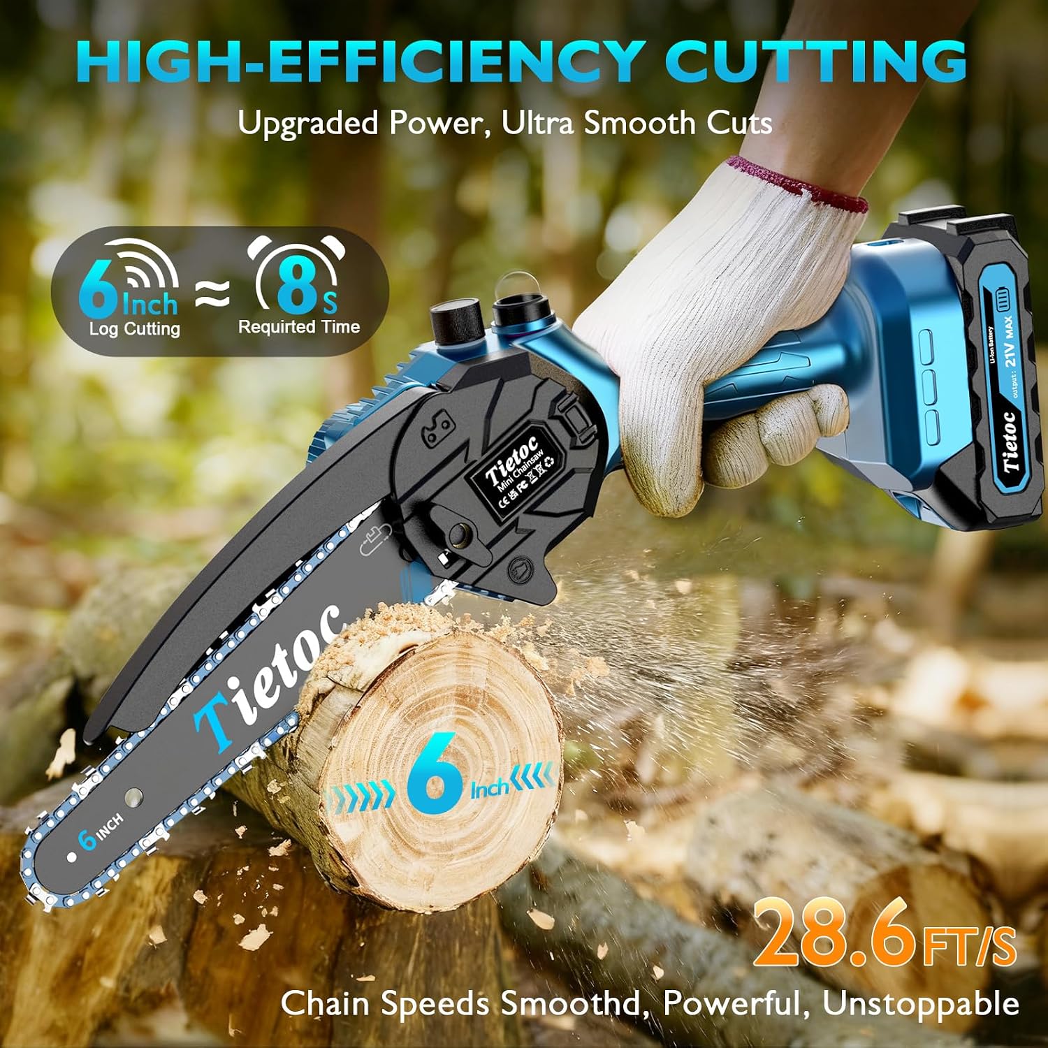 Mini-Kettensäge, 6 Zoll Akku-K – Mini Electric Chainsaw 6 Inch Bewertung und Preis